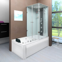 Whirlpool Dusche Kombination K05-L00-WP 180x90 cm ohne 2K Scheiben Versiegelung