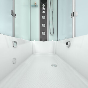 Dusche Wanne Kombination K05-L02 180x90 cm ohne 2K Scheiben Versiegelung