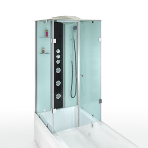 Dusche Wanne Kombination K05-R02 90x180 cm ohne 2K Scheiben Versiegelung