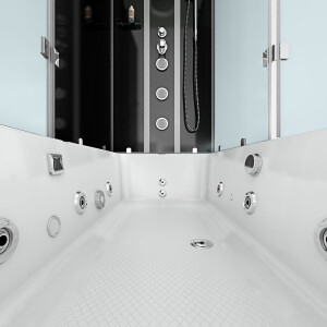 Whirlpool Dusche Kombination K05-L30-WP 180x90 cm ohne 2K Scheiben Versiegelung