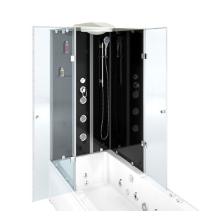 Whirlpool Dusche Kombination K05-R30-WP 90x180 cm ohne 2K Scheiben Versiegelung