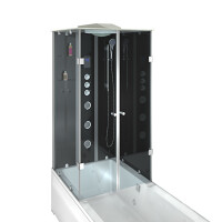 Dusche Wanne Kombination K05-R33-EC 90x180 cm mit 2K Scheiben Versiegelung