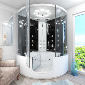 Steam shower whirlpool shower enclosure k60-sw-th
