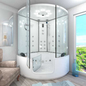 Steam shower whirlpool shower enclosure k60-ws-eh-ec-sc