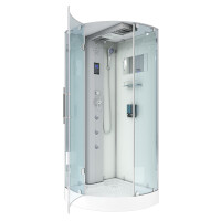 AcquaVapore D37-10L0-ALL Dusche Duschtempel Komplett Duschkabine 90x90