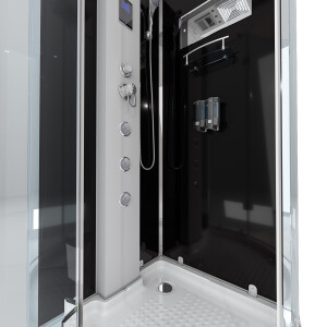 AcquaVapore D37-13L0-EC Dusche Duschtempel Komplett Duschkabine 90x90 MIT 2K Scheiben Versiegelung