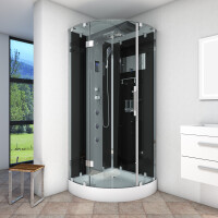AcquaVapore D37-13L0-EC Dusche Duschtempel Komplett Duschkabine 90x90 MIT 2K Scheiben Versiegelung