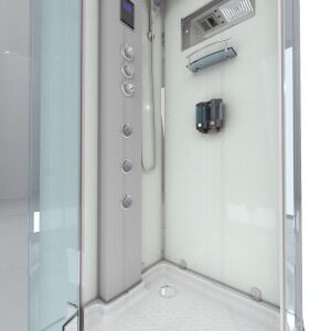 AcquaVapore d37-20l3-ec Shower Steam shower Shower cubicle -Th. 100x100 with 2k pane sealing
