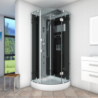 AcquaVapore D37-13R0-ALL Dusche Duschtempel Komplett Duschkabine 90x90