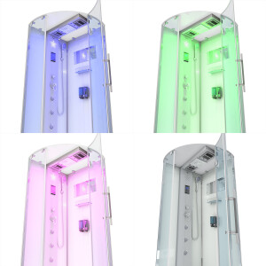 AcquaVapore D37-20R0-ALL Dusche Duschtempel Komplett Duschkabine 100x100