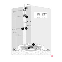 AcquaVapore d37-20r2-ec Shower Steam shower Shower cubicle 100x100 with 2k pane sealing