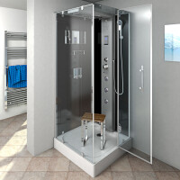 Shower enclosure shower d38-03r0-all black 80x80 cm