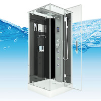 Shower enclosure shower d38-03r0-all black 80x80 cm