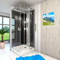 Steam shower shower enclosure d38-03r3 sw 80x80
