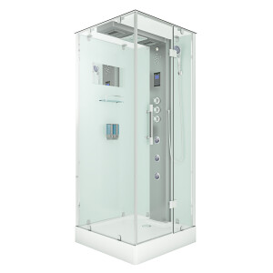 Dampfdusche Duschtempel Sauna Dusche Duschkabine D38-20R3 100x100 cm