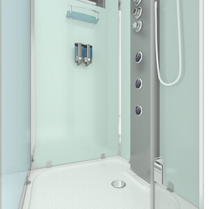 Dampfdusche Duschtempel Sauna Dusche Duschkabine D38-20R3 100x100 cm