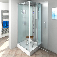 Dampfdusche Duschtempel Sauna Dusche Duschkabine D38-20R3 100x100 cm