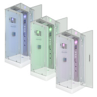 Dampfdusche Duschtempel Sauna Dusche Duschkabine D38-20R3 100x100 cm