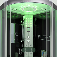 Dampfdusche Duschtempel Sauna Dusche Duschkabine D46-03T2-EC 80x80cm MIT 2K Scheiben Versiegelung

