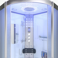 Dampfdusche Duschtempel Sauna Dusche Duschkabine D46-10M3-EC 90x90cm MIT 2K Scheiben Versiegelung