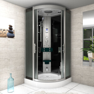 Steam shower shower temple sauna shower shower enclosure d46-13m2 90x90 cm