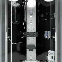 Dampfdusche Duschtempel Sauna Dusche Duschkabine D46-23T3-EC 100x100cm MIT 2K Scheiben Versiegelung