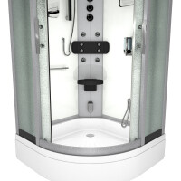 Dampfdusche Duschtempel Sauna Dusche Duschkabine D46-50M3-EC 90x90cm MIT 2K Scheiben Versiegelung
