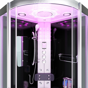 Shower enclosure Shower d46-53t0 Black 90x90