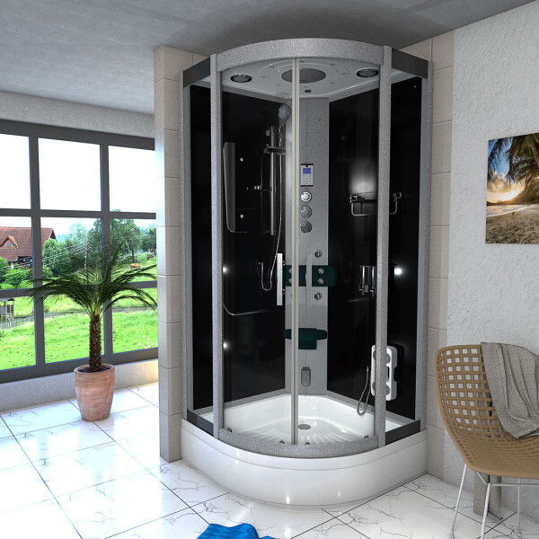 Steam shower shower temple sauna shower shower enclosure d46-63t3 100x100 cm
