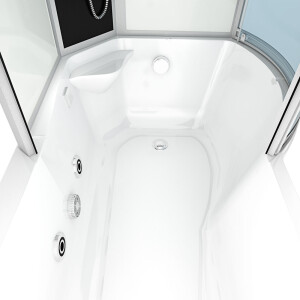 Kombination Whirlpool Dusche K50-L00-WP Wanne 170x100 cm ohne 2K Scheiben Versiegelung