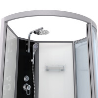 Kombination Whirlpool Dusche K50-L00-WP Wanne 170x100 cm ohne 2K Scheiben Versiegelung