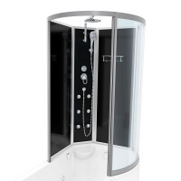 Kombination Whirlpool Dusche K50-L30-WP Wanne 170x100 cm ohne 2K Scheiben Versiegelung