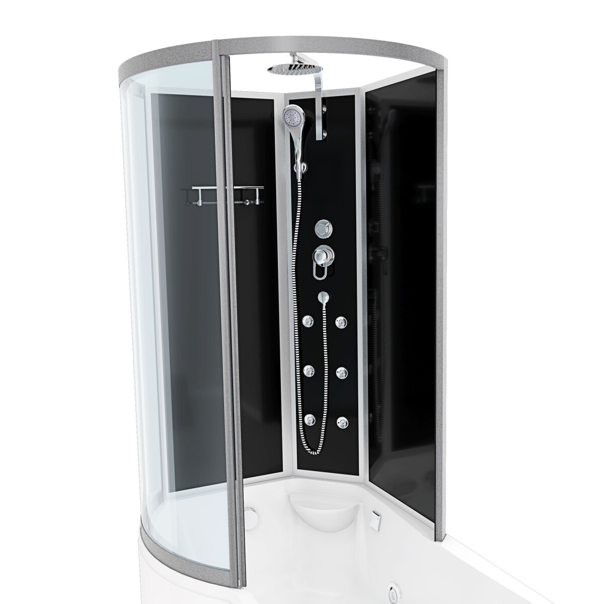 Kombination Whirlpool Dusche K50-R30-WP-ALL Wanne 100x170 cm