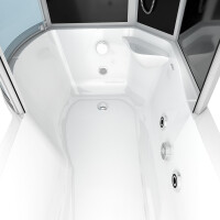 Kombination Whirlpool Dusche K50-R31-WP Wanne 100x170 cm ohne 2K Scheiben Versiegelung