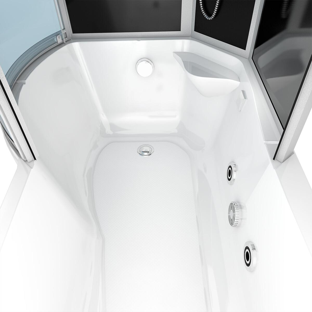 Kombination Whirlpool Dusche K50-R32-WP-ALL Wanne 100x170 cm