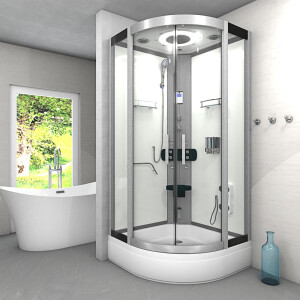 Steam shower shower enclosure d58-60t2 shower temple sauna 100x100 cm