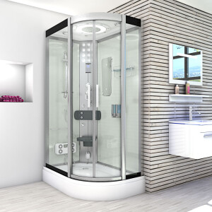 Dusche Duschkabine D60-70T0R-EC 80x120 cm mit 2K Scheiben Versiegelung