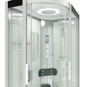 Duschkabine Duschtempel Fertigdusche Dusche D60-70T1L-EC 120x80cm MIT 2K Scheiben Versiegelung