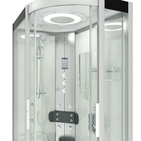 Duschkabine Duschtempel Fertigdusche Dusche D60-70T1R-EC 80x120cm MIT 2K Scheiben Versiegelung
