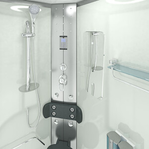 Dusche Duschkabine D60-70M0R-EC 80x120 cm mit 2K Scheiben Versiegelung
