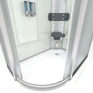 Duschkabine Duschtempel Fertigdusche Dusche D60-70M1L-EC 120x80cm MIT 2K Scheiben Versiegelung
