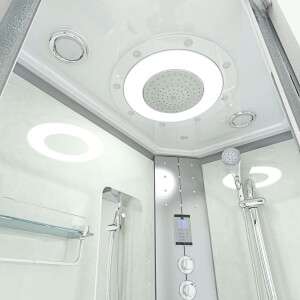 Duschkabine Duschtempel Fertigdusche Dusche D60-70M1L-EC 120x80cm MIT 2K Scheiben Versiegelung
