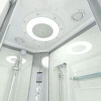 Dampfdusche Sauna Dusche Duschkabine D60-70M3R 80x120cm OHNE 2K Scheiben Versiegelung
