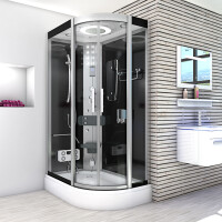 Dusche Duschkabine D60-73T0R-EC 80x120 cm mit 2K Scheiben Versiegelung
