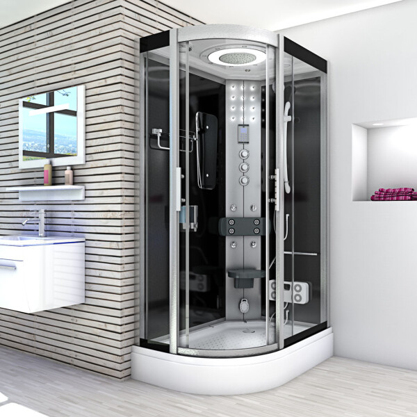 Dusche Duschkabine D60-73T1L 120x80 cm ohne 2K Scheiben Versiegelung