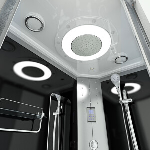 Duschkabine Duschtempel Fertigdusche Dusche D60-73M0L 120x80cm OHNE 2K Scheiben Versiegelung
