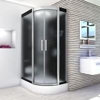 Dusche Duschkabine D60-73M0R-EC 80x120 cm mit 2K Scheiben Versiegelung