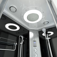 Dampfdusche Sauna Dusche Duschkabine D60-73M3L-EC 120x80cm MIT 2K Scheiben Versiegelung
