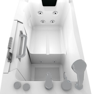 Sitzwanne Whirlpool Badewanne mit Tür S08WP-B-L 110x68cm