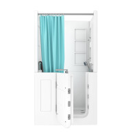 Seniorendusche und Sitzwanne Kombination Wanne mit Tür S08D-C-L 110x68x205cm